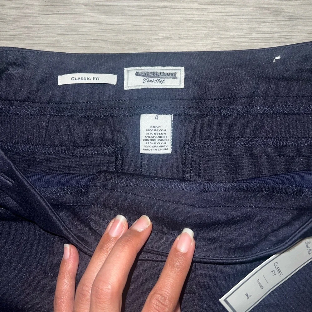 New Charter Club Classic Fit Trouser tummy slimming size 4 - Picture 3 of 5